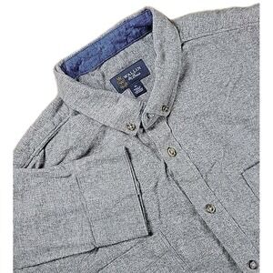 Wallin And Bros Shirt Men's‎ XL Gray Grindle Long Sleeve Button Down EUC